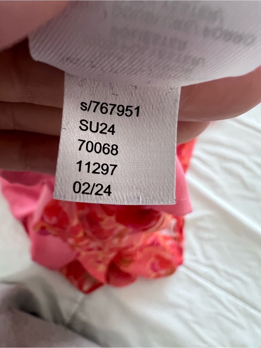 LOFT Coral Pink Floral One-Shoulder Tie-Shoulder Top size M - Picture 10 of 10